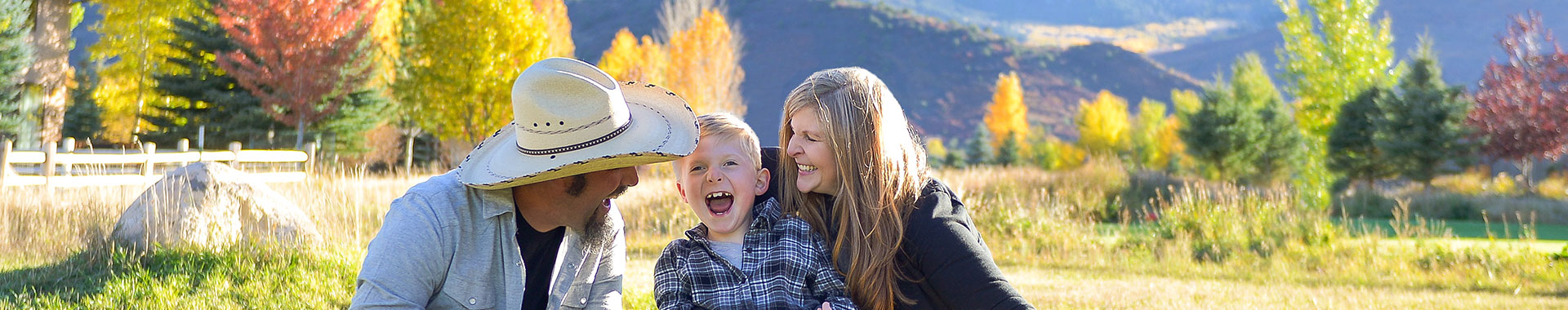 Family smiling together